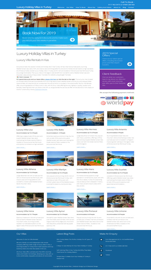 Holiday villas in Turkey situated in Kas & Kalkan screenshot 1